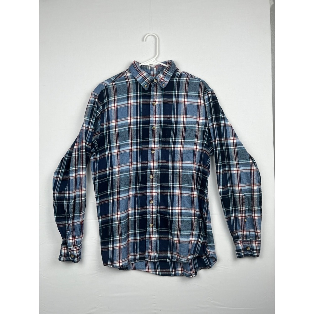 Red Head Brand Co Flannel Shirt Mens Medium Plaid Button Down Blue